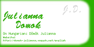 julianna domok business card