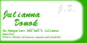 julianna domok business card